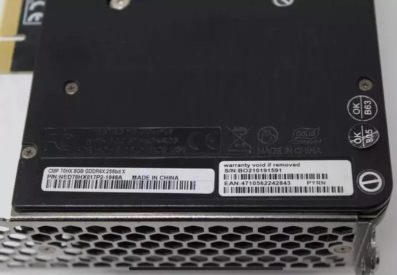 Nvidia CMP 70HX 8GB Crypto Mining Graphics Card Mine for Raven/Xelis/Flux/Ycash/+100s More
